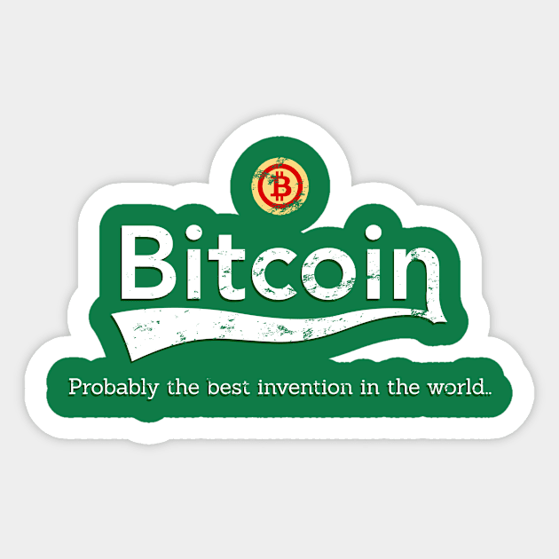 Bitcoin Logo BTC Cryptocurrency Sticker by Retro-Pedro's Magic Store